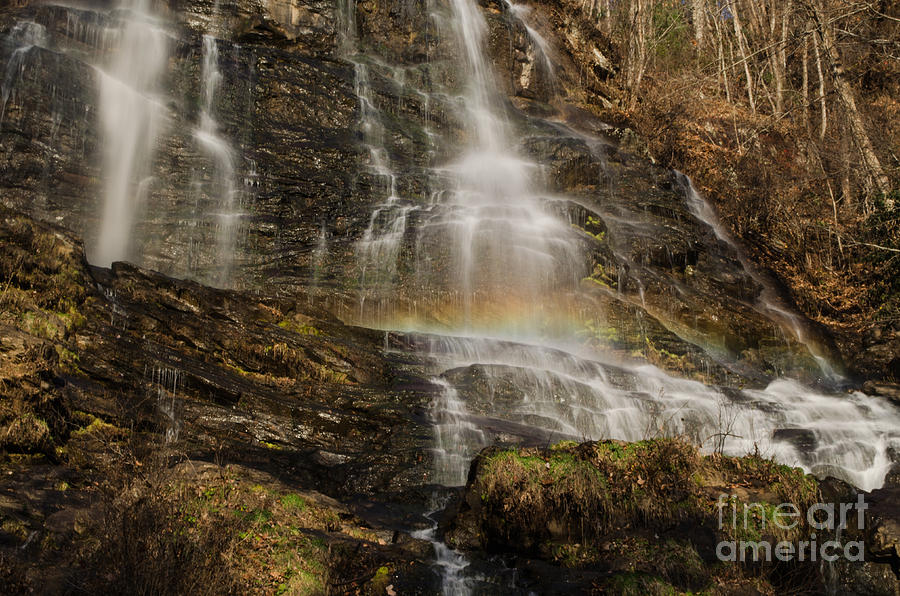 Sunset Rainbow At Amicalola Falls Photograph by Donna Brown