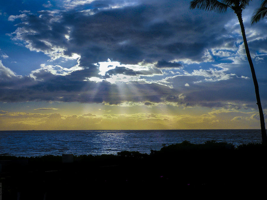Sunset Rays on Maui Photograph by Debbie Karnes