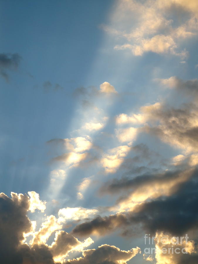 Sunset Rays through the clouds No 3. Photograph by Robert Birkenes