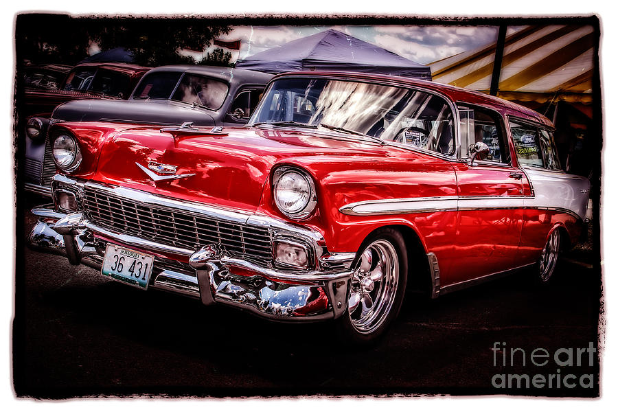 Car Photograph - Sunset Red by Perry Webster