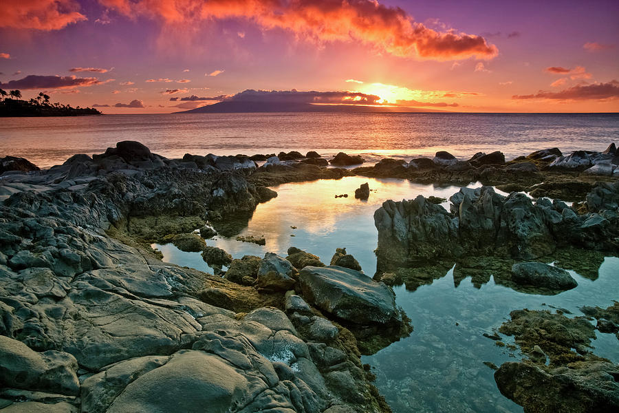 Sunset Reflected In The Tranquil Tide Photograph by Scott Mead