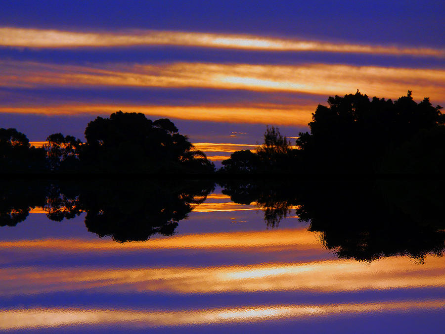 Sunset Reflection Photograph by Mark Blauhoefer