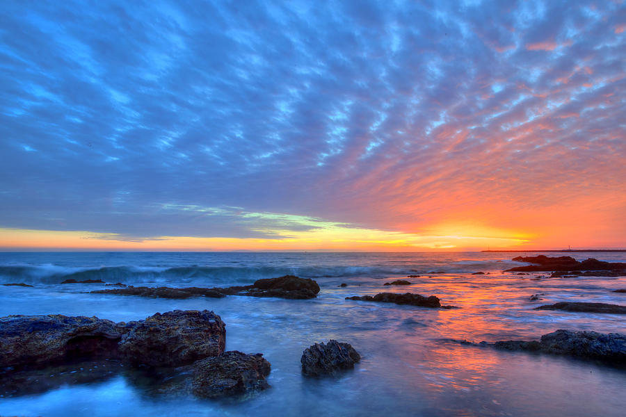 Sunset Reflections Newport Beach Photograph by Cliff Wassmann