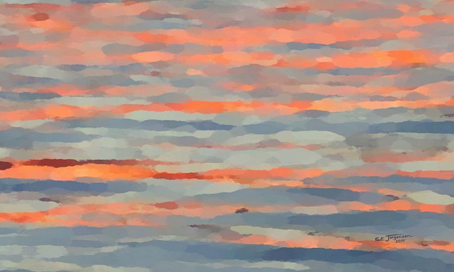 Sunset Reflections Panel One Painting by Stephen Jorgensen