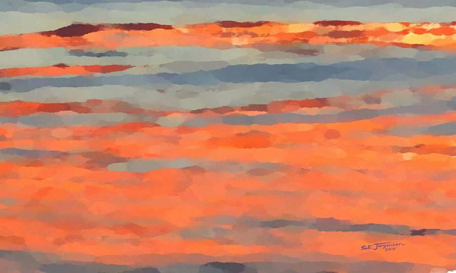 Sunset Reflections Panel Two Painting by Stephen Jorgensen