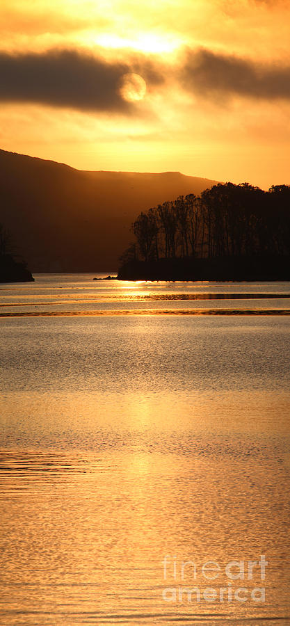 Sunset Reflections Tomales Bay in Marin County California Photograph by Wernher Krutein