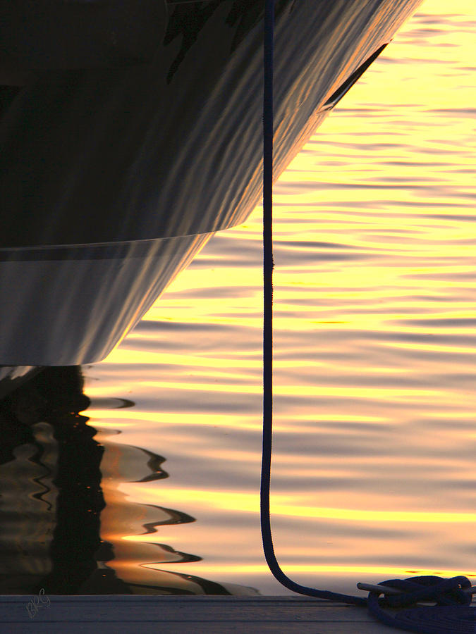 Sunset Reflections With Boat No 2 Photograph by Ben and Raisa Gertsberg