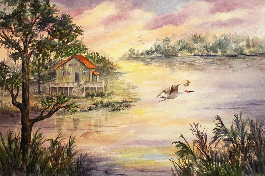 Sunset Retreat Painting by Roxanne Tobaison