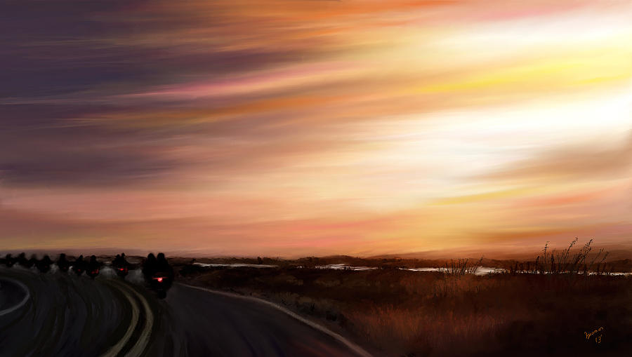 Sunset Riders Digital Art by Susan Kinney