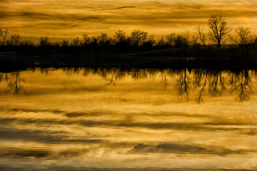Sunset Riverlands West Alton MO Sepia Tone DSC03319 Photograph by Greg Kluempers