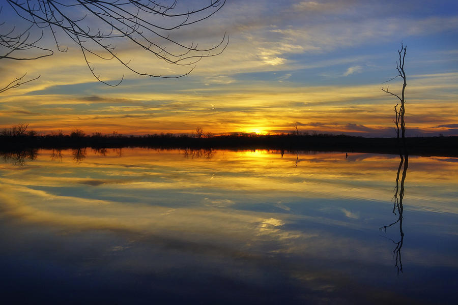 Sunset Riverlands West Alton MO DSC03329 Photograph by Greg Kluempers