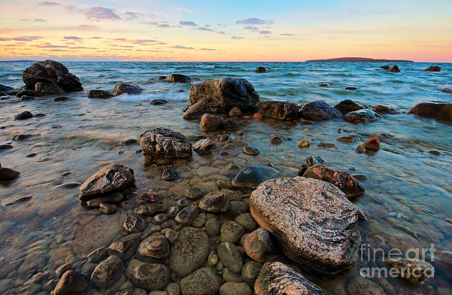 Sunset Rocks Photograph by Charline Xia