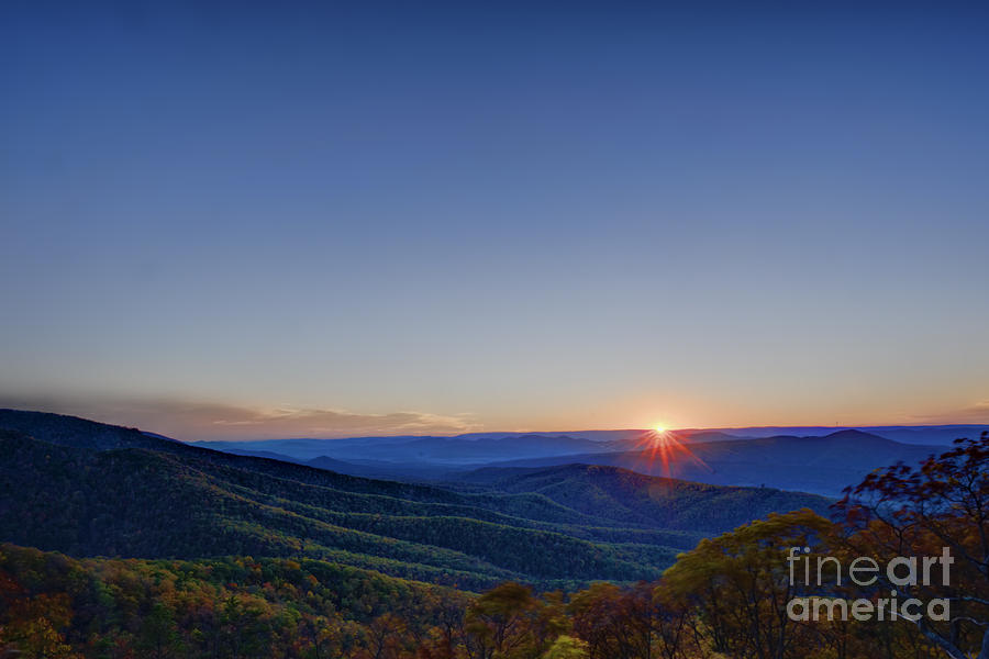 Sunset Romney West Virginia mountains Photograph by Dan Friend