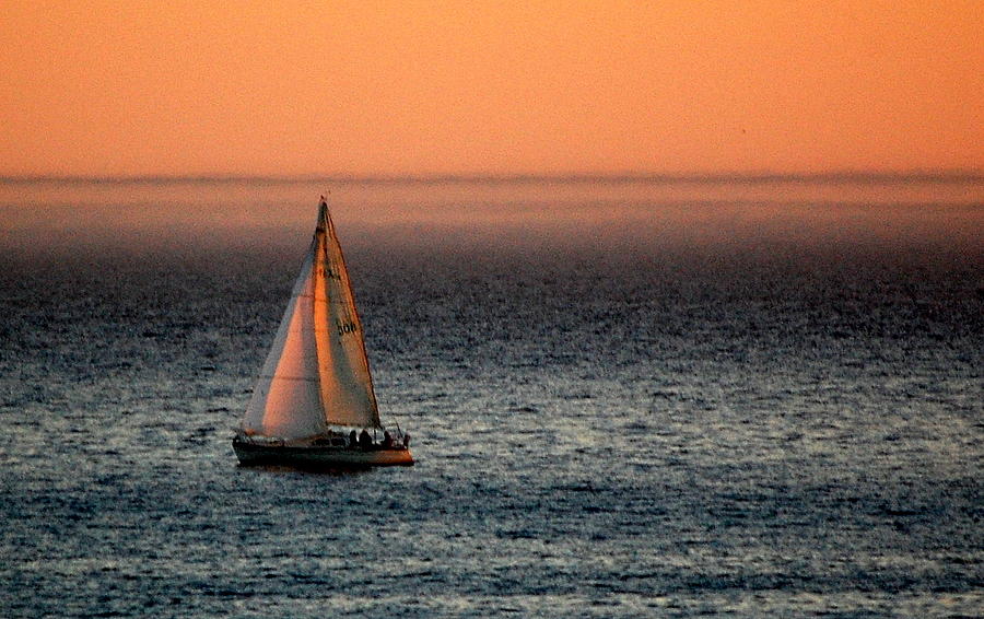Sunset Sail Photograph by AJ  Schibig