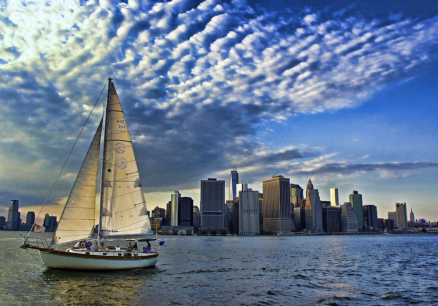 New York City Photograph - Sunset Sail by Allen Beatty