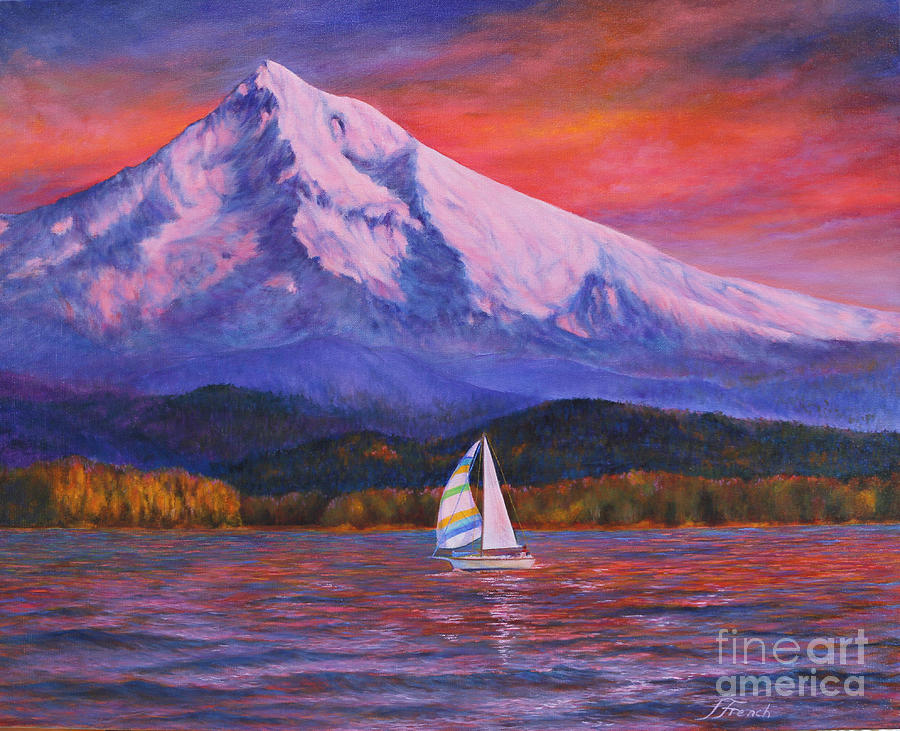 Sunset Sail Painting by Jeanette French