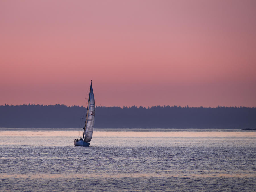 Sunset Sail Photograph by Kyle Wasielewski