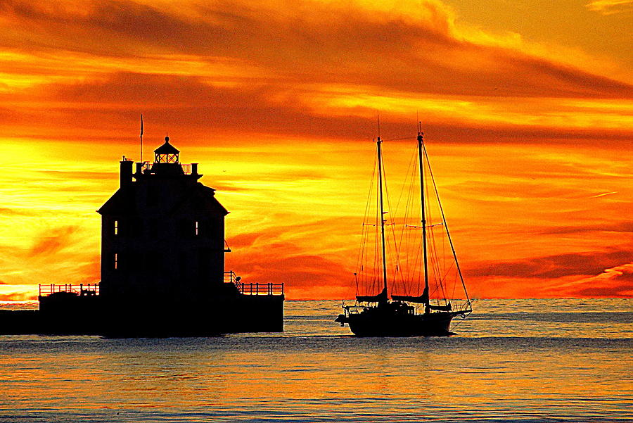 Sunset Sail Photograph by Robert Bodnar
