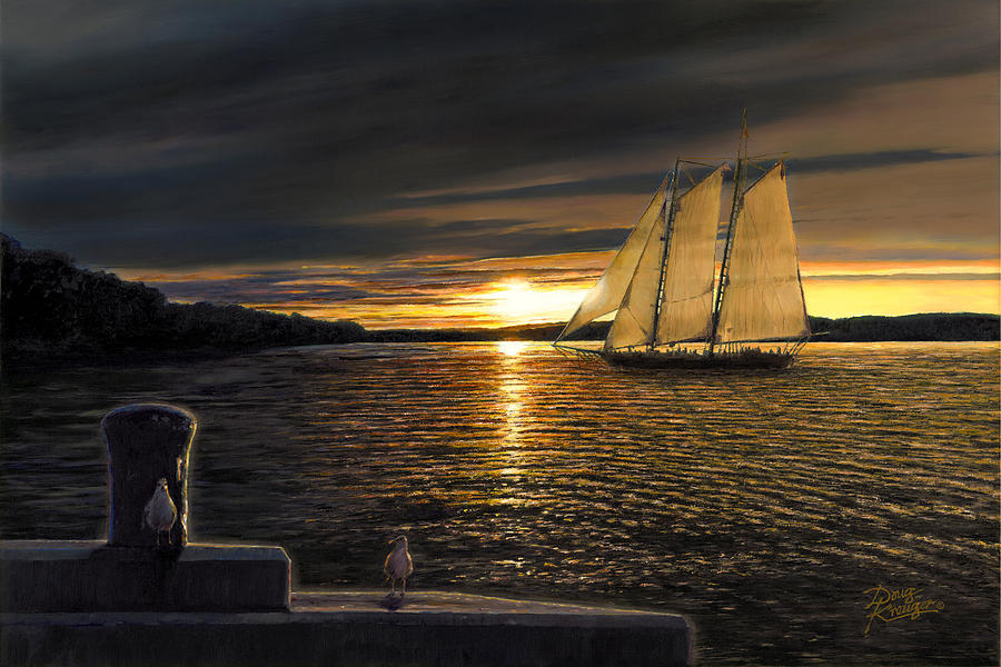 Sunset Sails Painting by Doug Kreuger