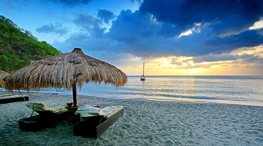 Sunset - Saint Lucia Style Photograph by Brendan Reals