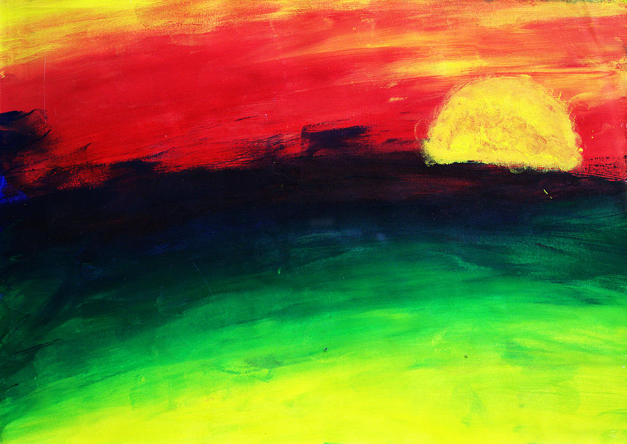 Sunset Painting by Salman Ravish