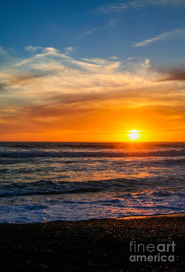 Sunset Photograph - Sunset San Simeon California by Lisza Anne McKee
