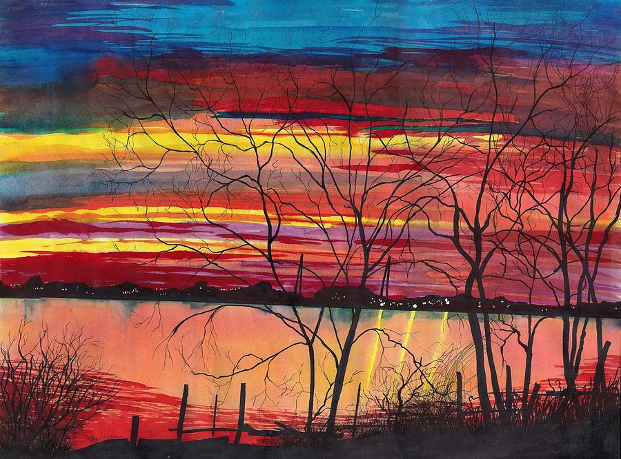 Sunset Serenity Painting by Beverly Marshall - Fine Art America