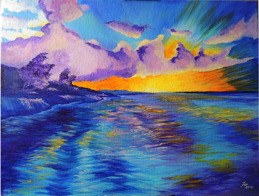 Sunset Painting - Sunset by Sharon Fox-Mould