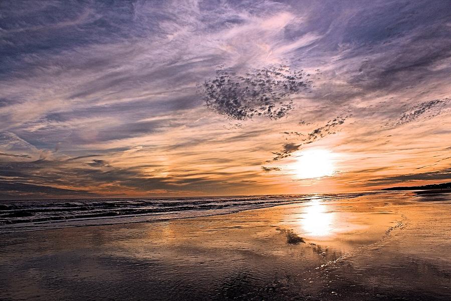 Sunset Photograph - Sunset Sky and Reflections by Rosanne Jordan