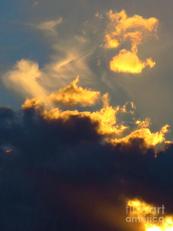 Sunset Sky Clouds. Photograph by Robert Birkenes