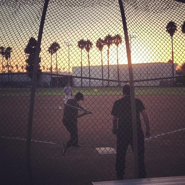 Sunset Softball In #santamonica 🙌 Photograph by Julian Schor