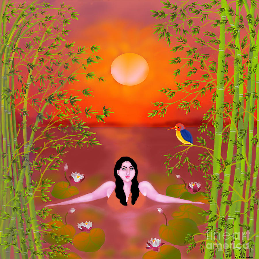 Sunset Songs Digital Art by Latha Gokuldas Panicker