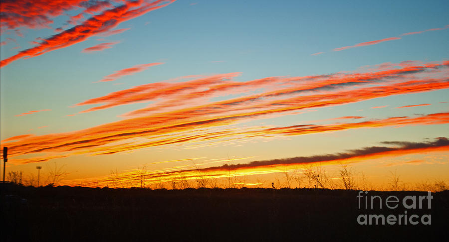 Sunset Photograph - Clouds Straight by George D Gordon III