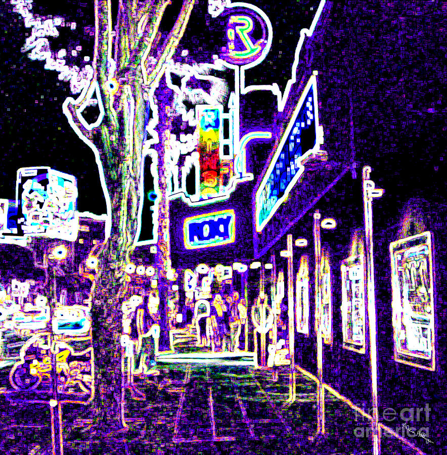 Sunset Strip - Black Light Psychedelic Mixed Media by Alicia Hollinger