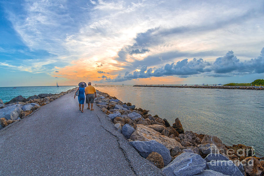 Sunset Stroll Photograph by Anne Kitzman