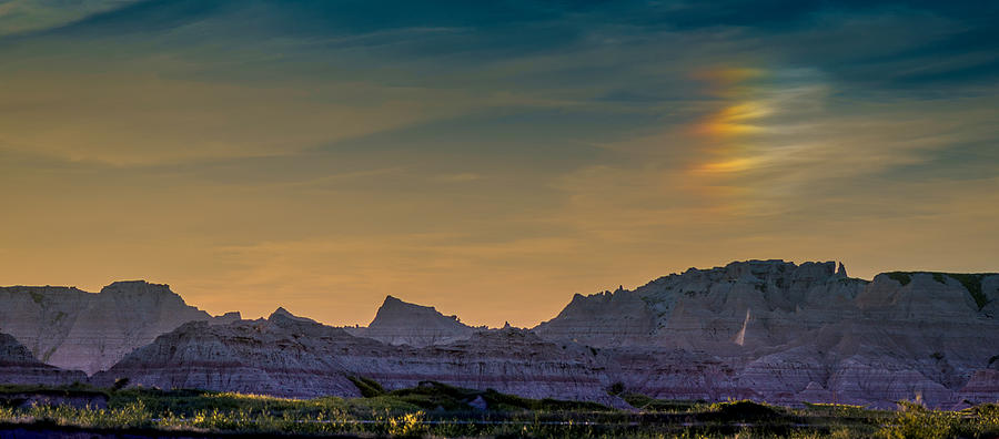 Sunset Sundogs at the Badlands Photograph by Greni Graph