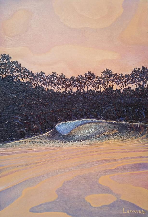 Sunset Surf Painting by Nathan Ledyard