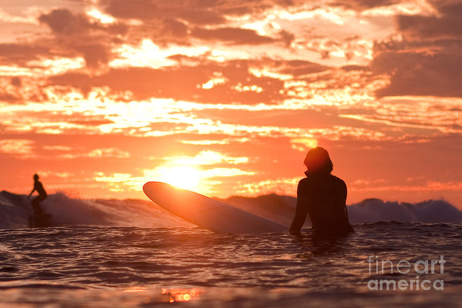 Sunset Surf Session Photograph by Paul Topp