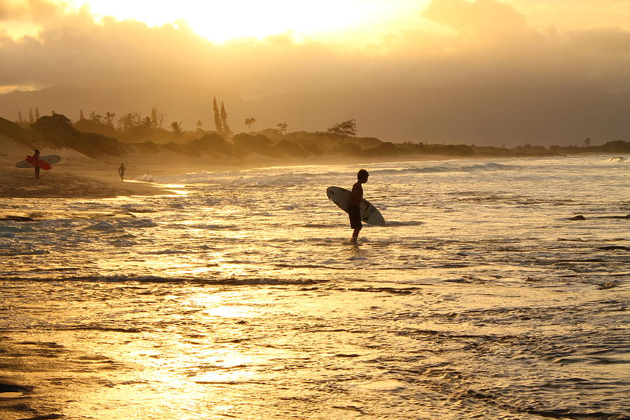 Sunset Surf Session Photograph by Saya Studios