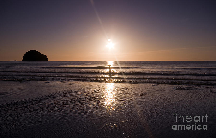 Sunset Surfer Photograph by David Lichtneker