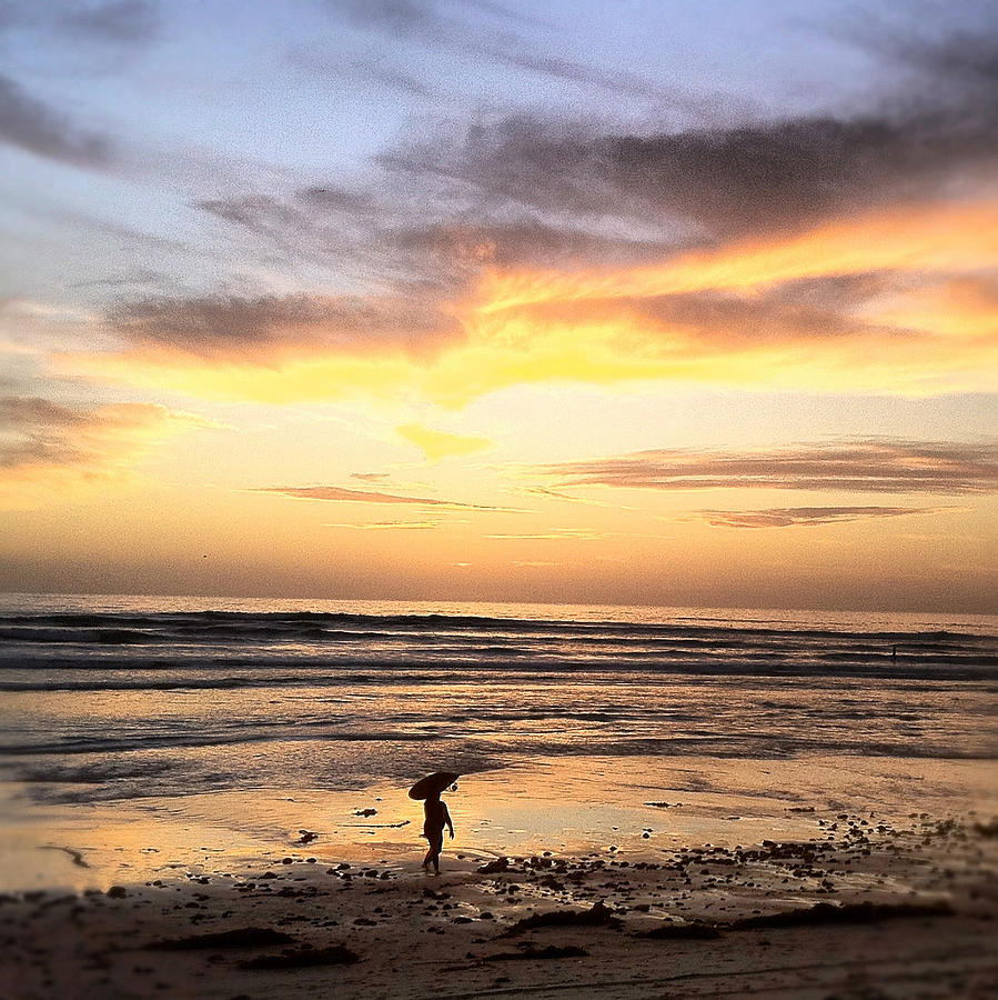 Sunset Surfer Photograph by Paul Carter