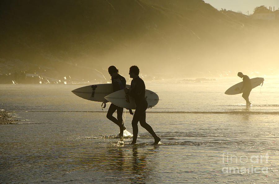 Sunset Surfers Biarritz Photograph by Perry Van Munster