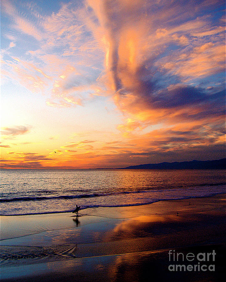Sunset Surfing Photograph by Jerome Stumphauzer