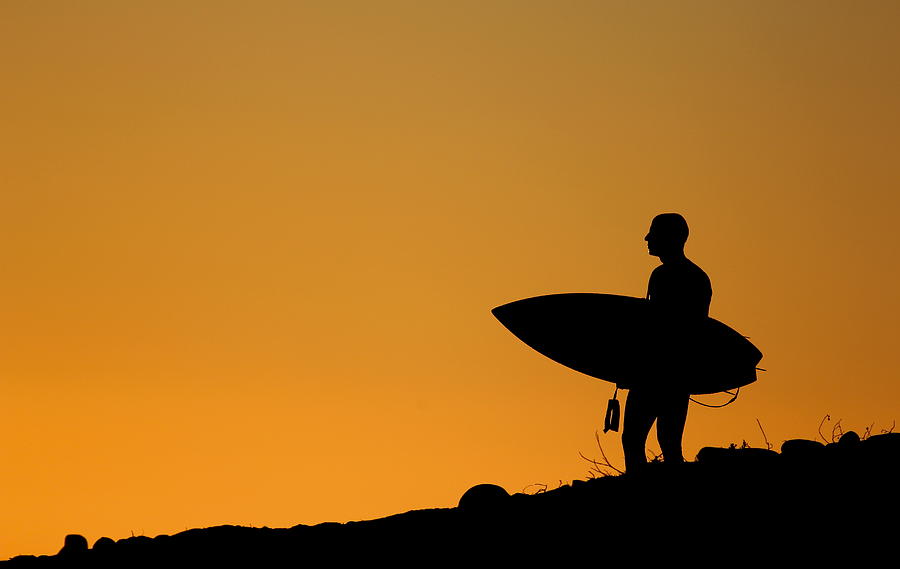 Sunset Surfing Photograph by Liz Vernand