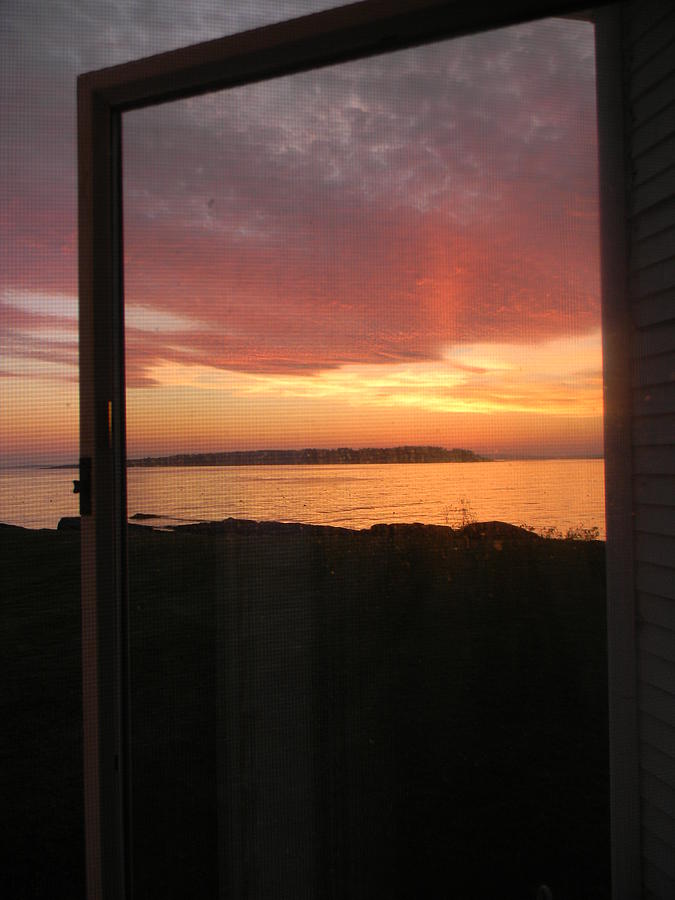 Sunset Through a Screened Window Photograph by Jean Goodwin Brooks