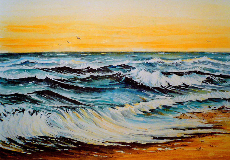 Sunset Tide Painting by Andrew Read