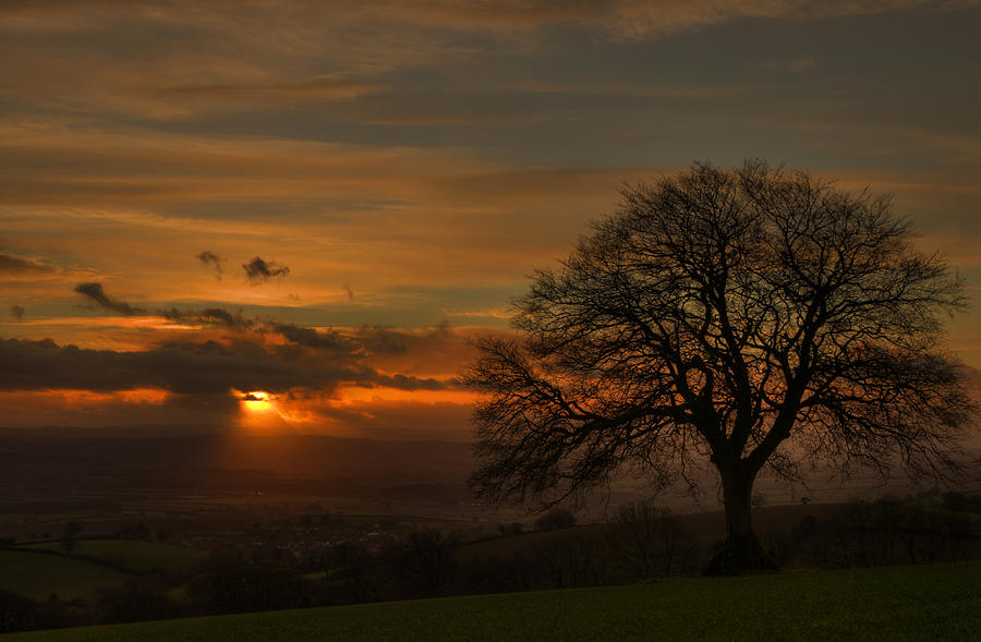 Sunset towards Dartmoor Photograph by Pete Hemington