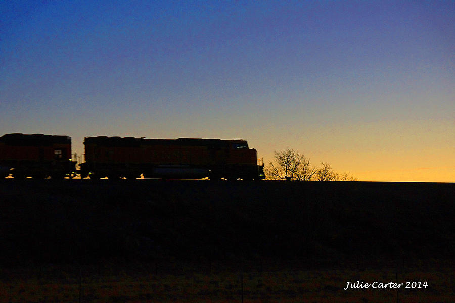 Sunset Train Photograph by Julie Carter