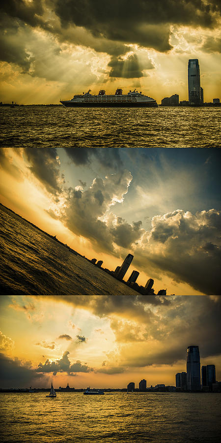 New York City Photograph - Sunset Trilogy by Theodore Jones