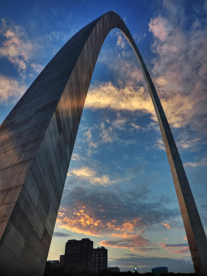 Sunset Under the Gateway Arch 001 Photograph by Lance Vaughn